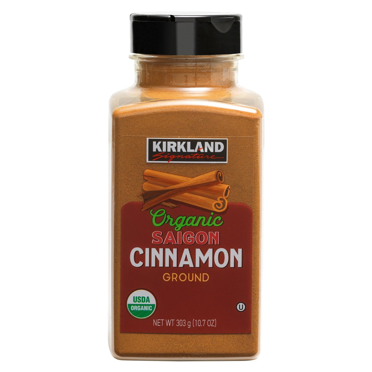 Kirkland Signature Organic Saigon Cinnamon 10.7 Ounce Container - Image 1