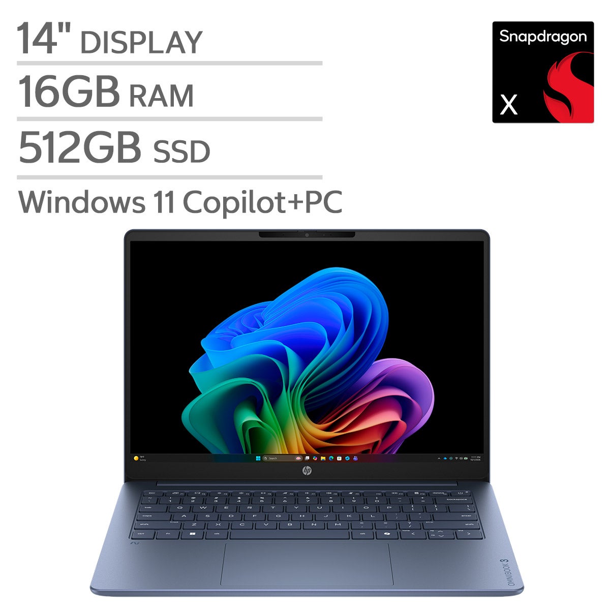 HP 14 14-HZ0288CL 14" OMNIBOOK3 AI LT QCX/16GB/512 SSD - Image 1