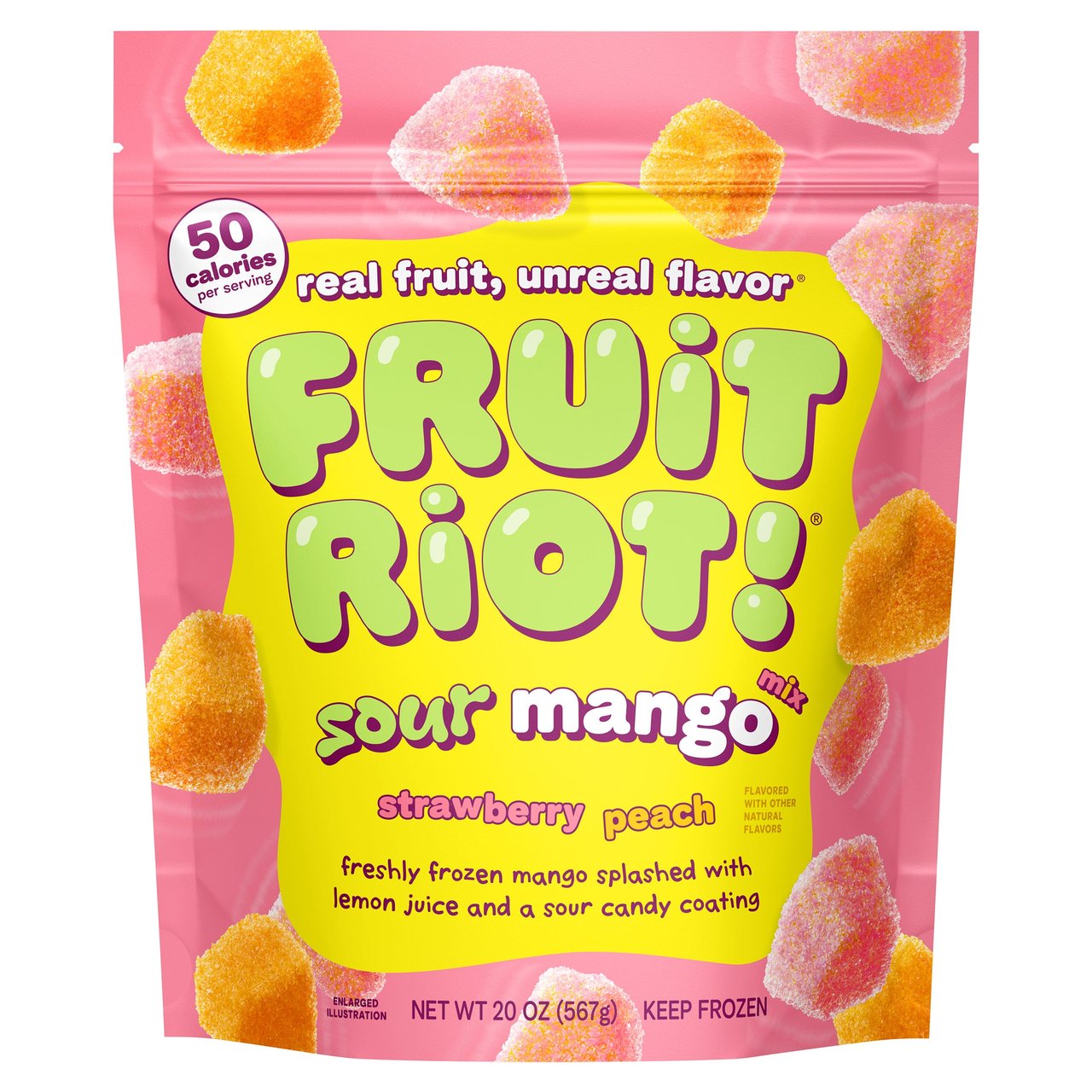 Fruit Riot Sour Mango, 20 oz - Image 1