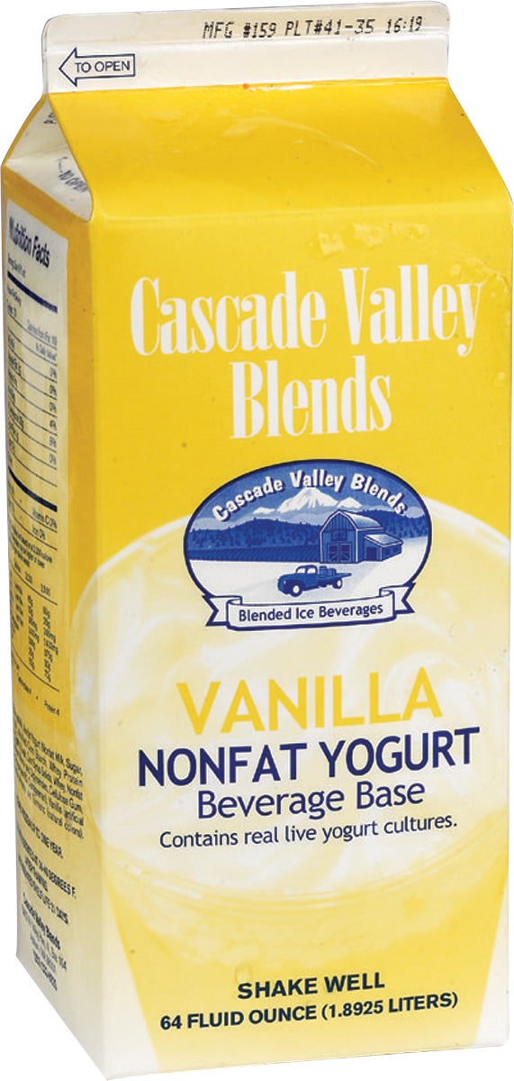 Cascade Valley Blends Nonfat Yogurt Smoothie Base, 1/2 Gallon