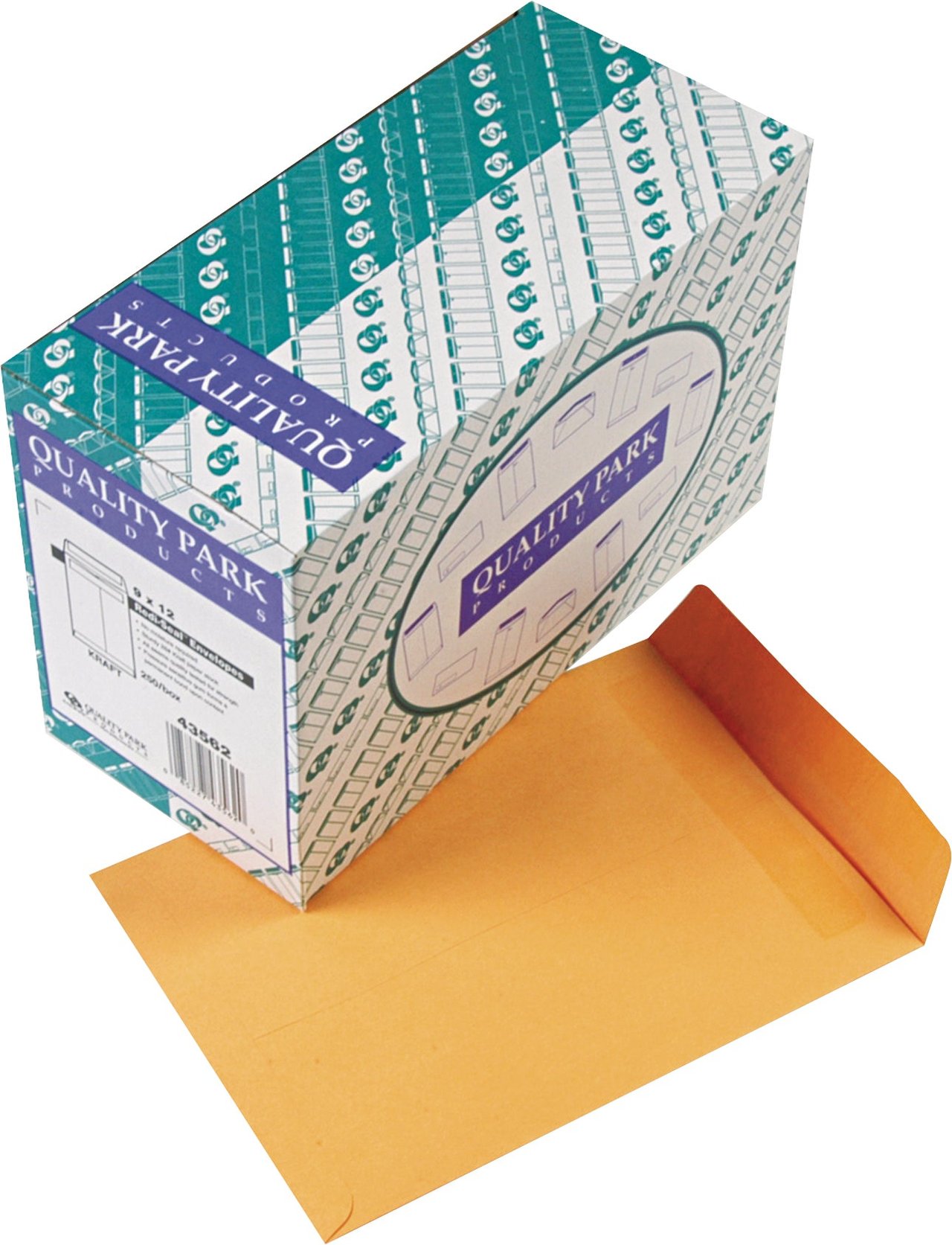 Quality Park Redi-Seal Catalog Envelopes, 9" x 12", 28 lb Kraft, 250-Count