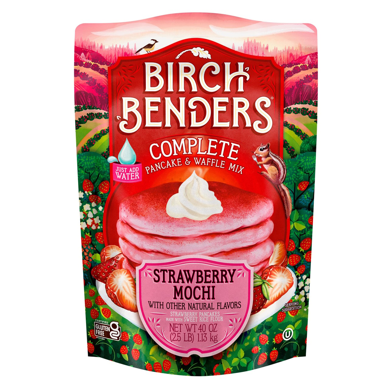 Birch Benders Strawberry Mochi Pancake & Waffle Mix - Image 1