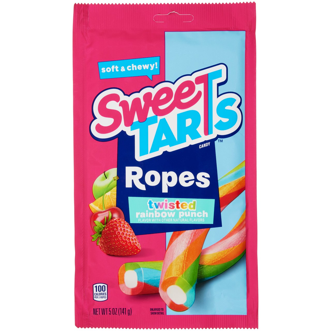 SweeTarts Twisted Rainbow Punch Ropes, 5 oz, 12-Count