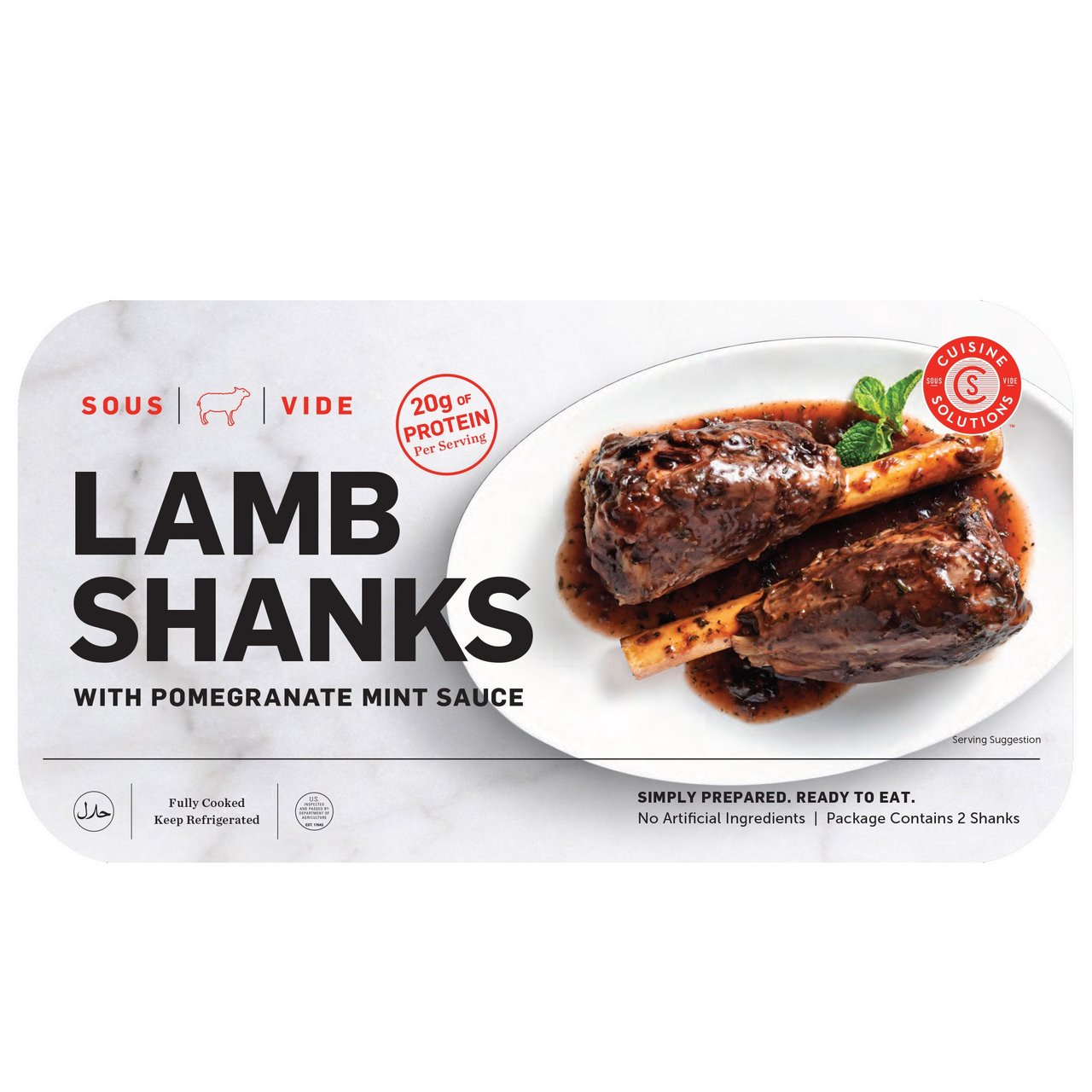 Cuisine Solutions Pomegranate Lamb Shank Per Pound - Image 1