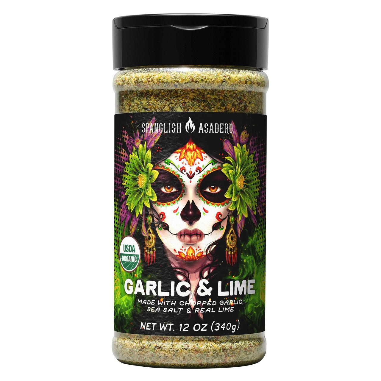 Spanglish Asadero Organic Garlic Lime Seasoning 12 oz - Image 1