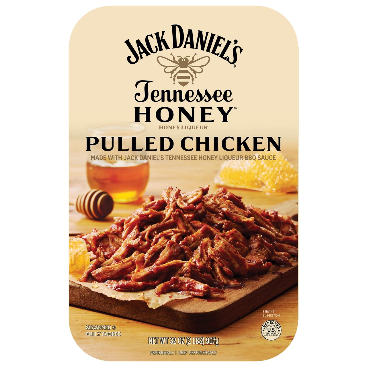 JACK DANIEL'S TENESSEE HONEY PULLED CHICKEN 32 OUNCE PACKAGE - Image 1