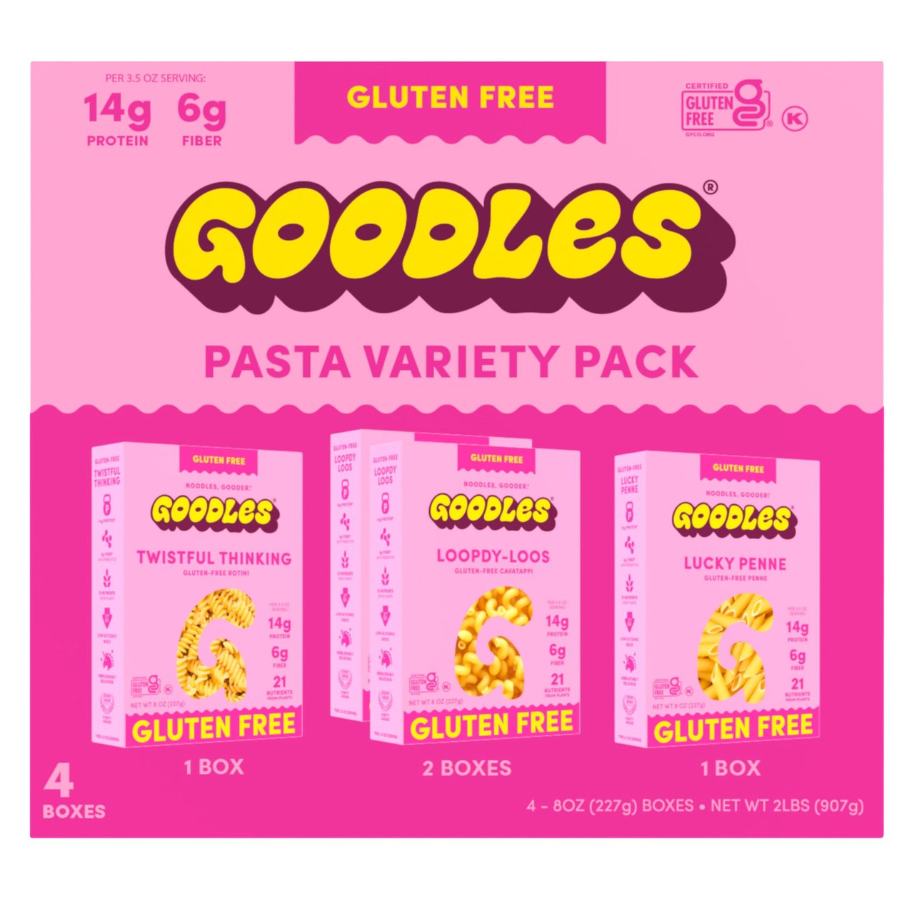 Goodles Gluten-Free Pasta Variety 4 / 8 Ounce Boxes - Image 1