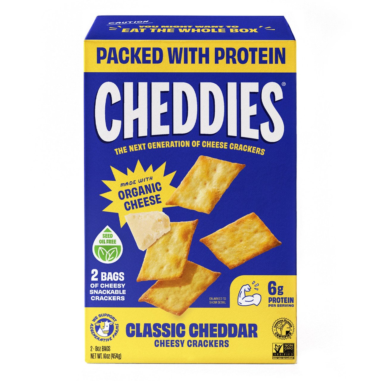 Cheddies Classic Cheddar Crackers 16oz - Image 1