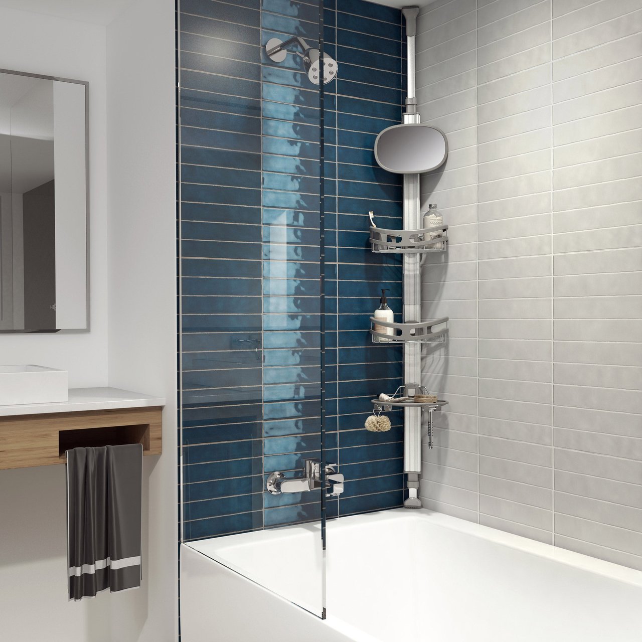 Artika Azzuro Standing Shower Caddy - Image 1