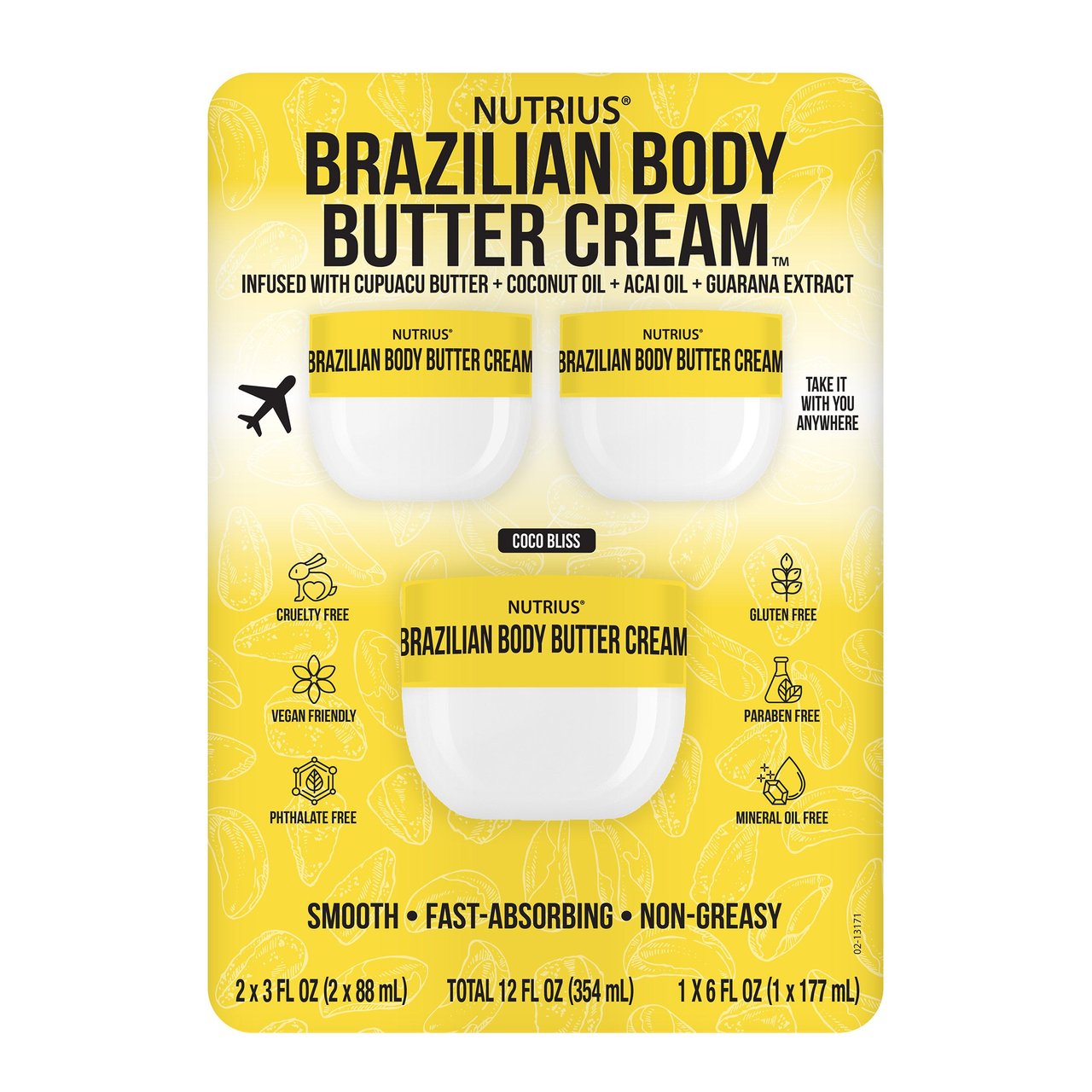 Nutrius Brazilian Body Butter 2/3 oz + 1/6 oz - Image 1