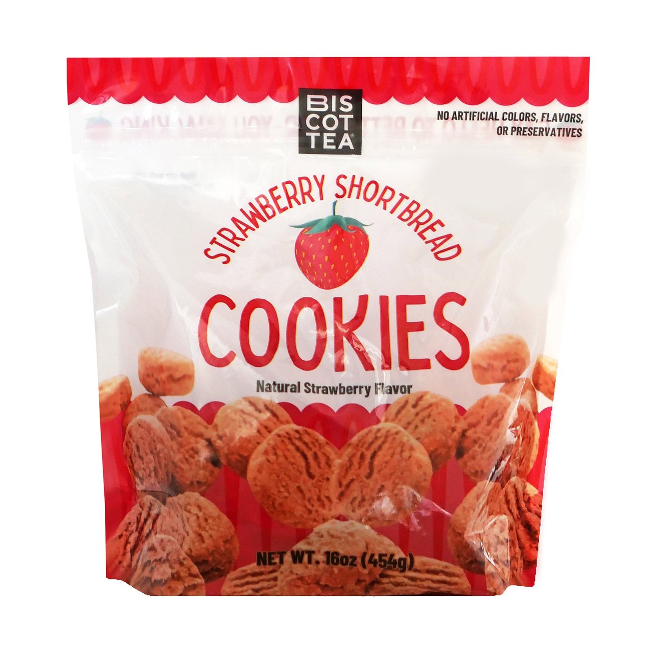 Biscottea Strawberry Shortbread Cookies, 16 oz Bag