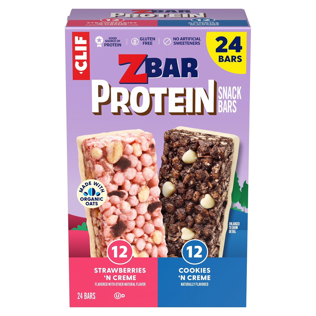Clif Kid ZBar Protein Snack Bars Variety Pack, 24 Count Box - Image 1