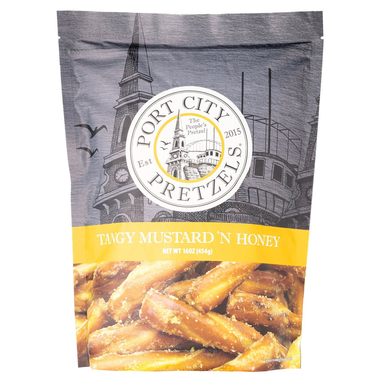 Port City Pretzels Tangy Mustard & Honey Seasoned Pretzels 16 oz (1 lb) - Image 1