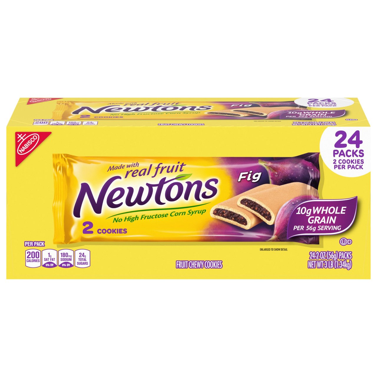 Newtons Soft & Fruit Chewy Fig Cookies, 2 oz, 24 Count - Image 1