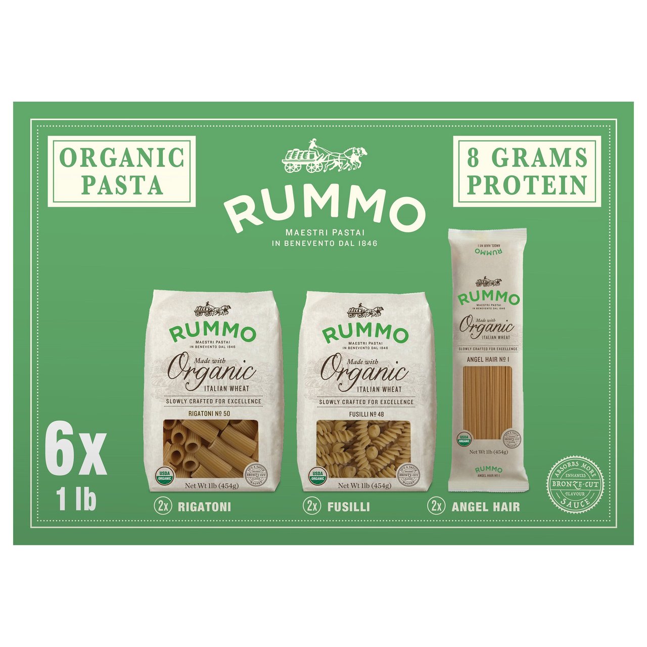 RUMMO ORGANIC VARITEY PACK 6/1LB (6LBS) - Image 1
