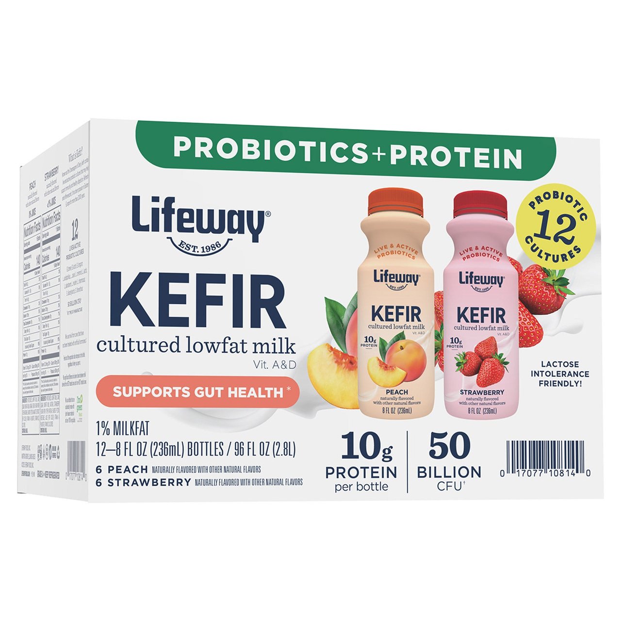 Lifeway Kefir Low Fat Strawberry 12/8 oz - Image 1