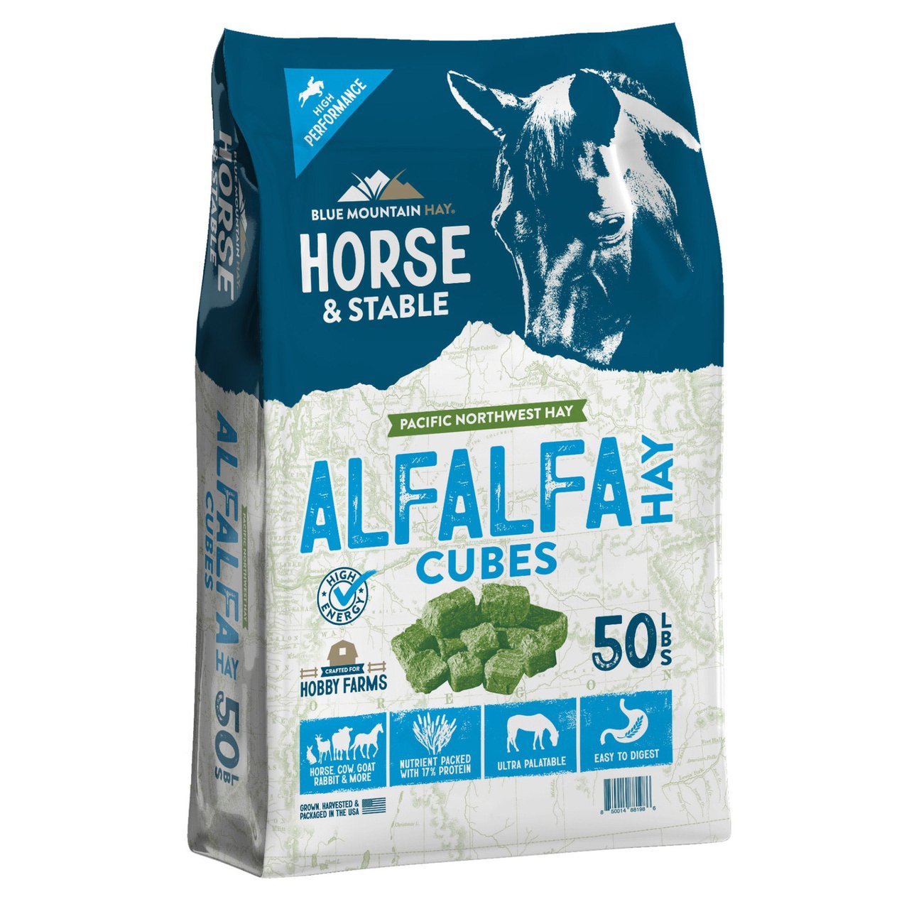Blue Mountain Alfalfa Cubes 50 lbs - Image 1