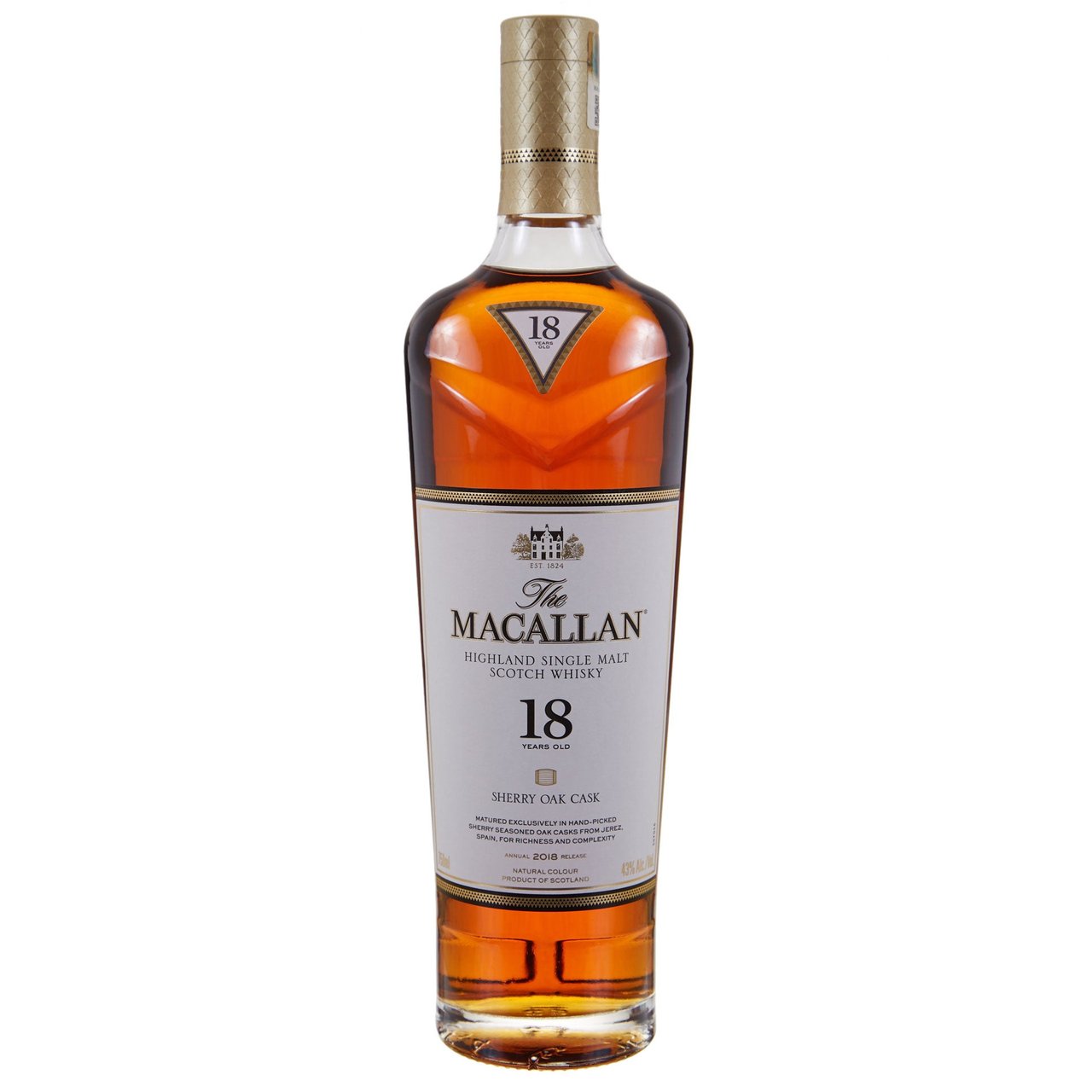 The Macallan 18 Year Single Malt Scotch Scotland 750 mL