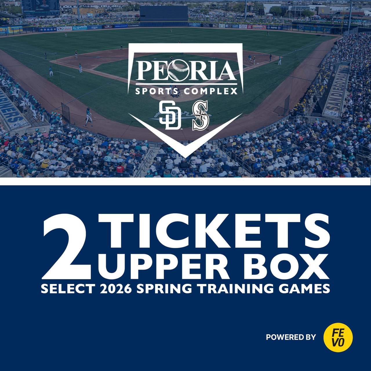 Peoria Spring Training 2 Upper Box Tickets - Item is Non-Refundable