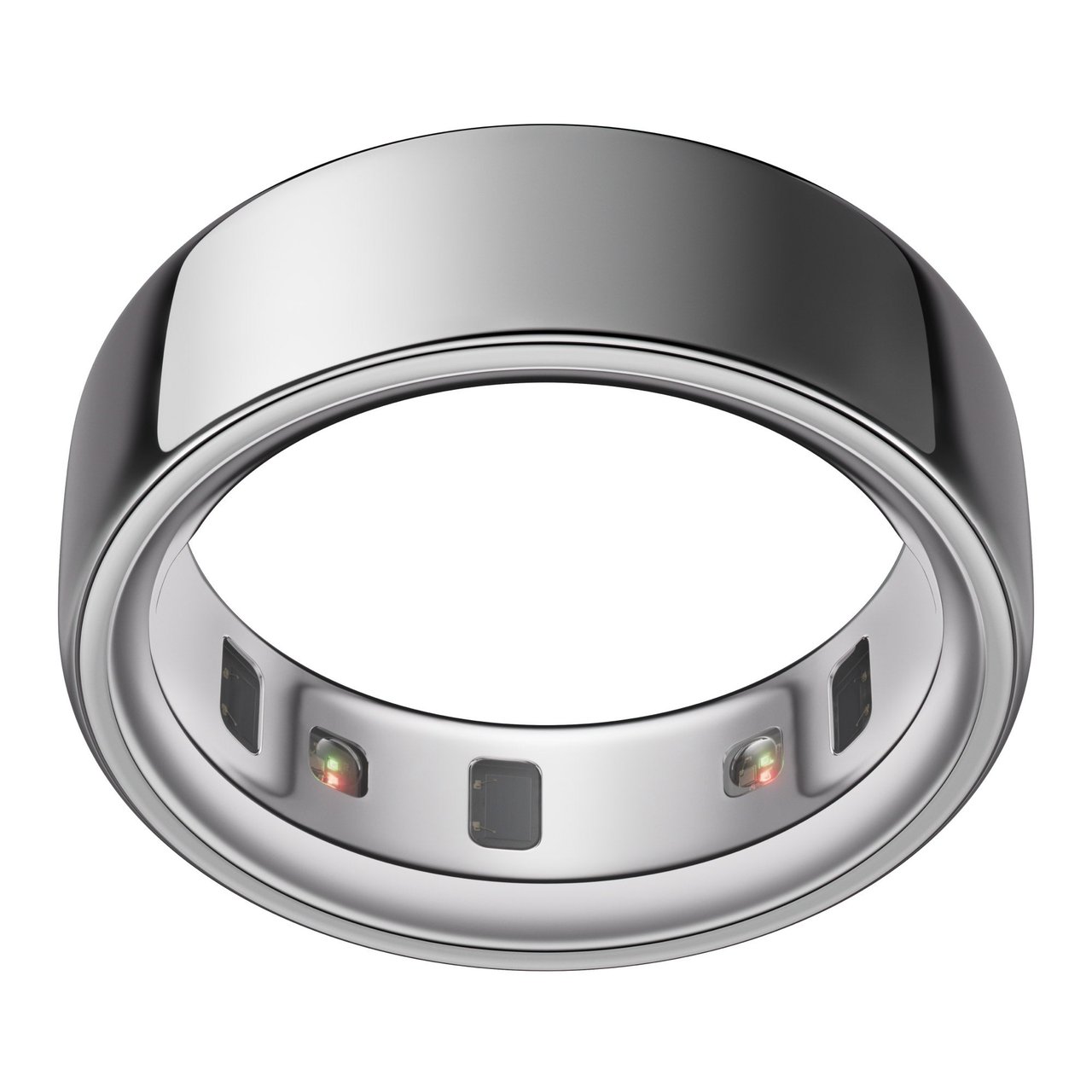Oura Ring 4 Silver Smart Ring with 2 Chargers, Size 9 - Image 1