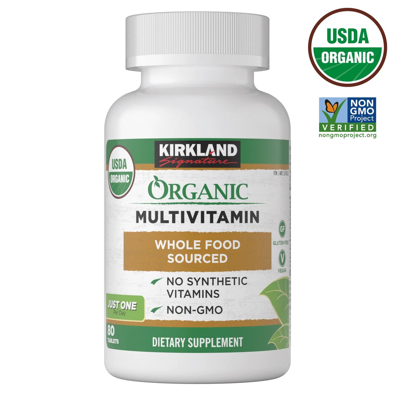 Kirkland Signature Organic Multivitamin, 80 CT - Image 1