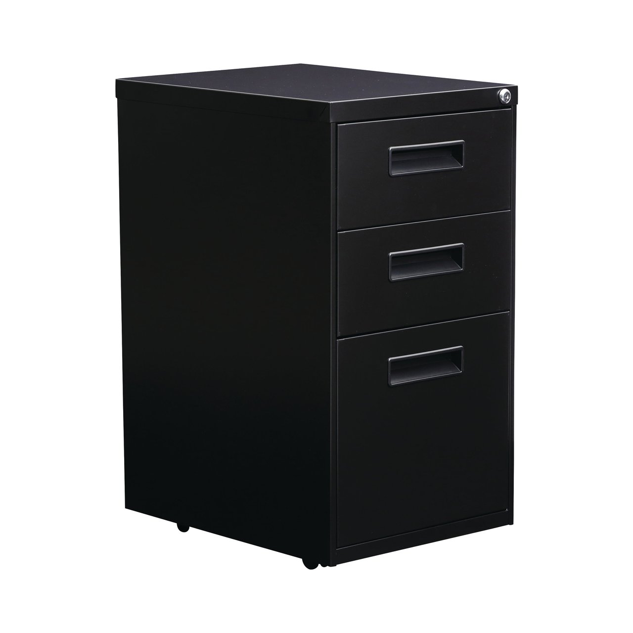 Alera 3-Drawer Mobile File Pedestal, Black (ALEPABBFBL) - Image 1