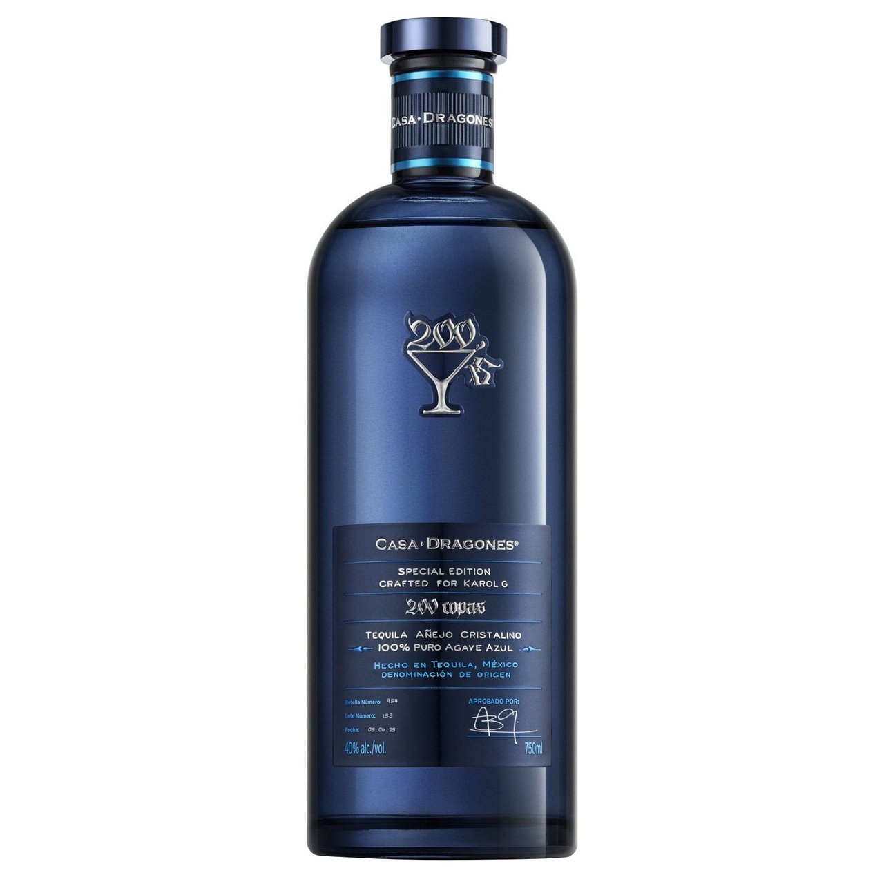 Casa Dragones 200 Copas Karol G Tequila Añejo Cristalino 750ml