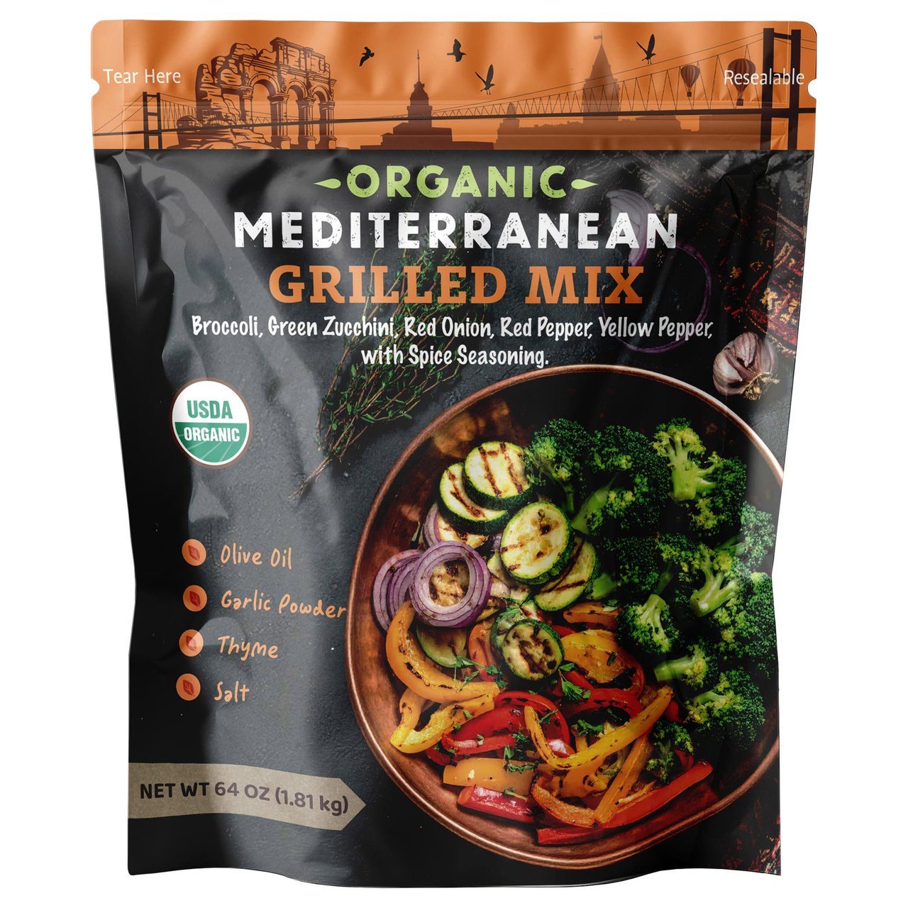 Smart Harvest Organic Grilled Mediterranean Mix Vegetables, 4 lbs - Image 1