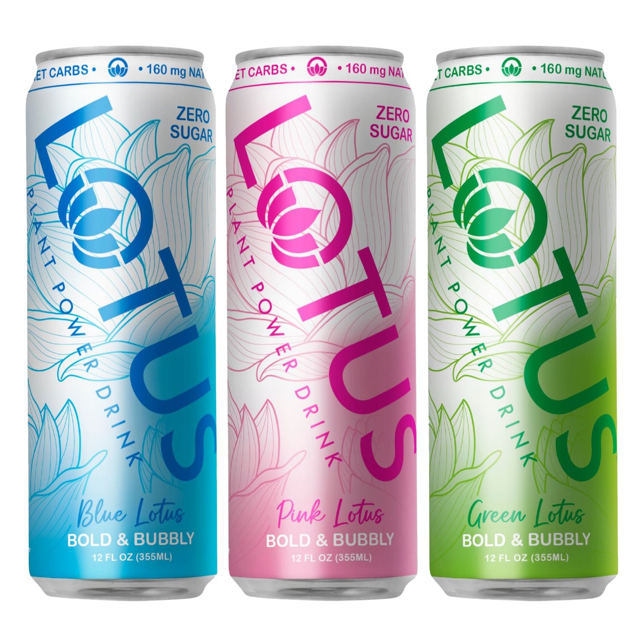 Lotus Plant Power Skinny Energy Drink, Zero Sugar, Variety Pack, 15 Cans, 12 fl oz - Image 1