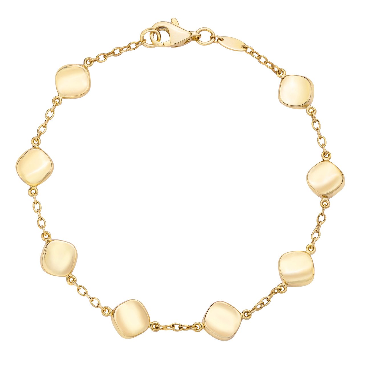 14kt Yellow Gold High Polish Rolo Link Bracelet - Image 1
