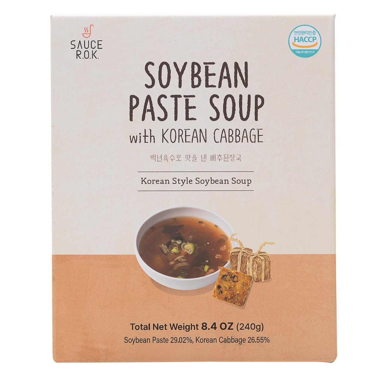 Sauce R.O.K. Soybean Paste Soup with Korean Cabbage, 24 Count, 8.4 oz - Image 1