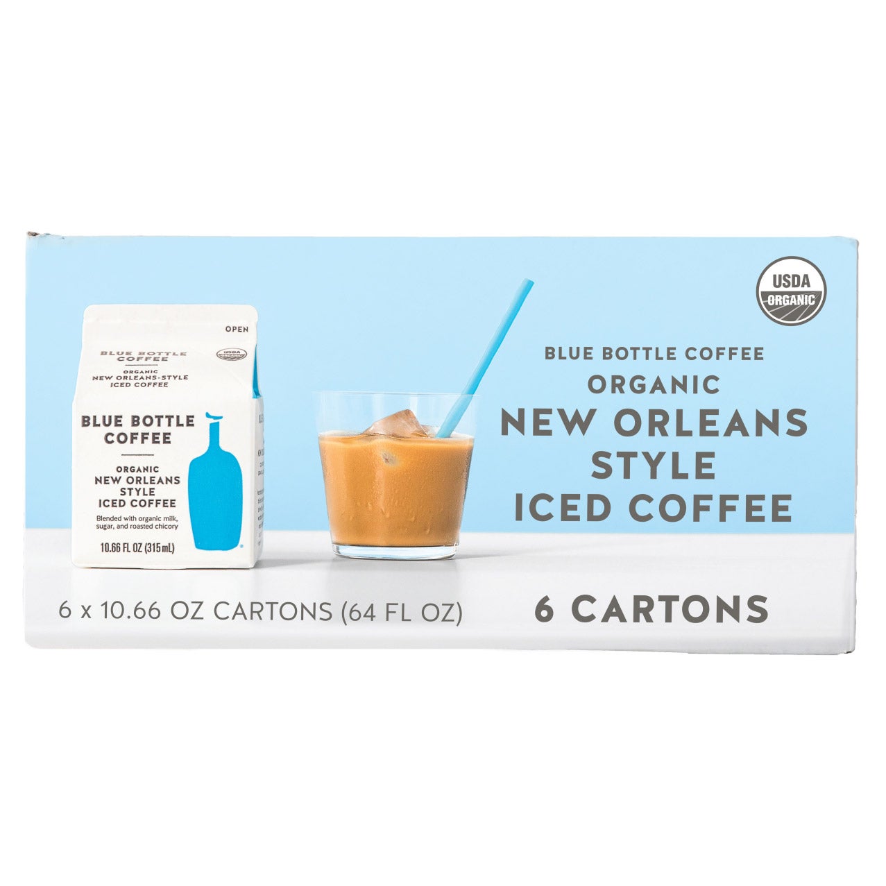Organic Blue Bottle Iced Coffee, 6-Pack, 10.66 oz Each - Image 1