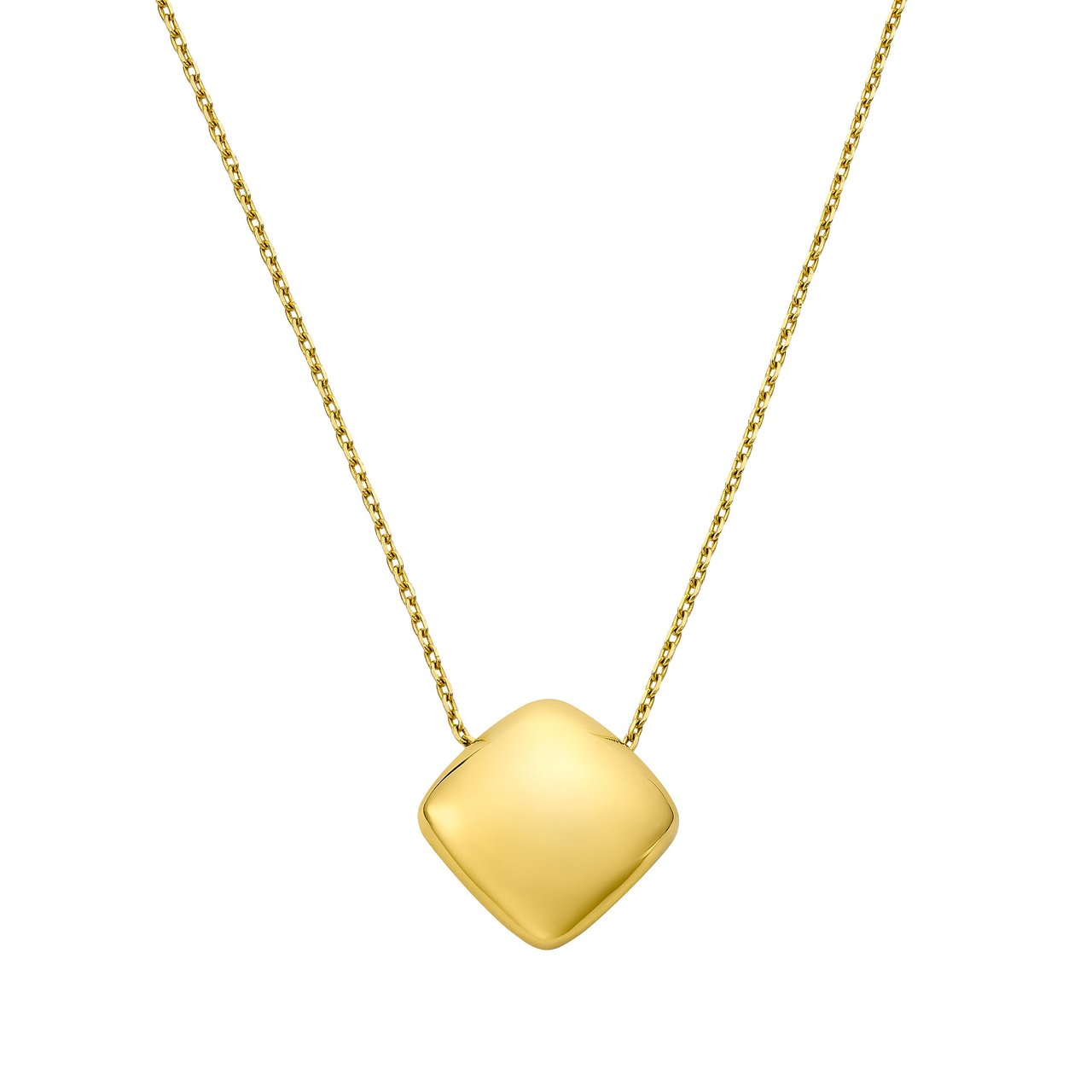 14KT YELLOW GOLD DIA SHAPE PENDANT 17-18" ADJUSTABLE - Image 1