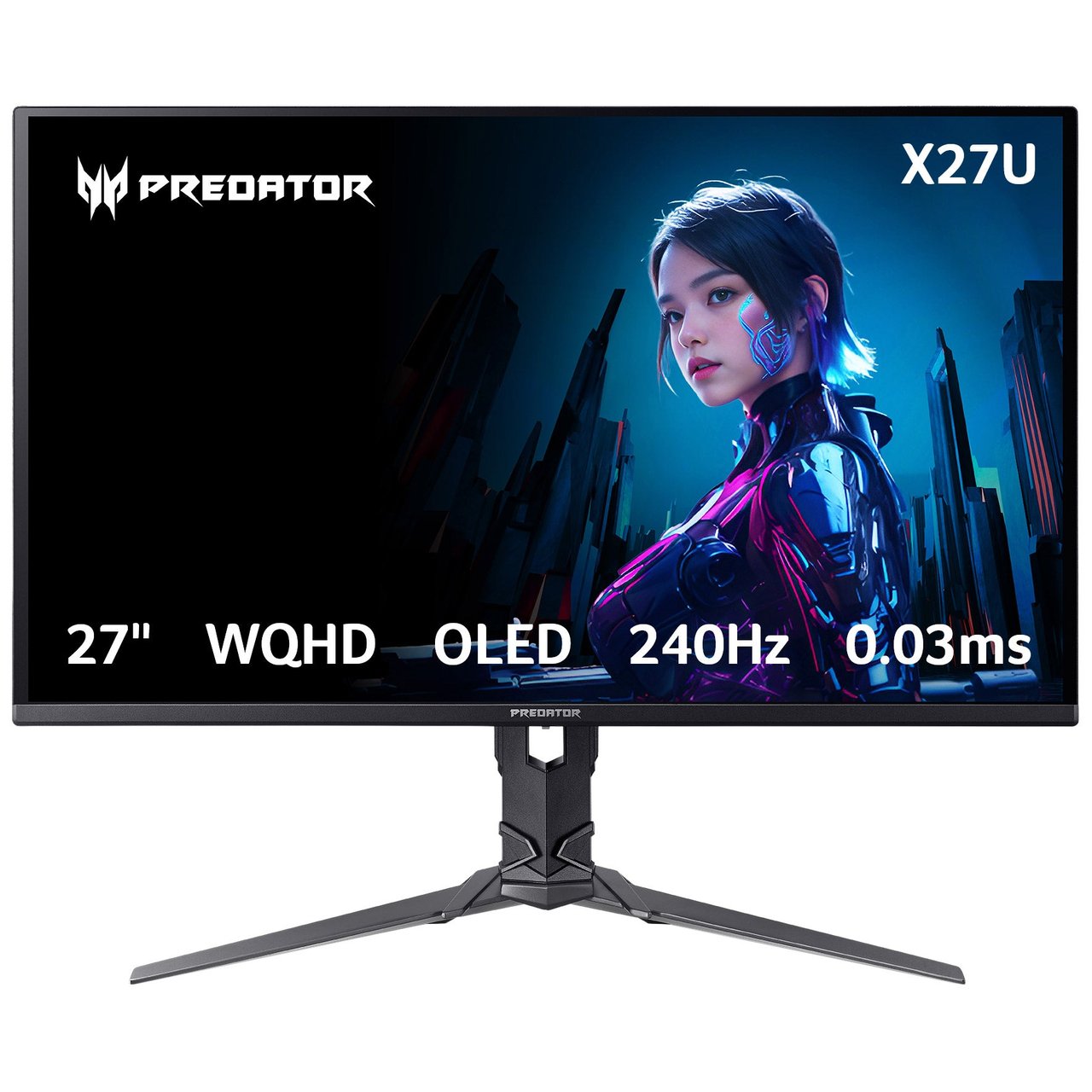 Acer 26.5" Predator X27U QD-OLED WQHD 240Hz Gaming Monitor - Image 1