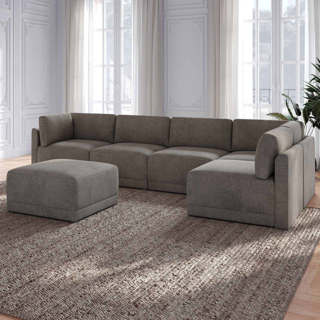 Thomasville Fallon 6-Piece Modular Fabric Sectional - Image 1