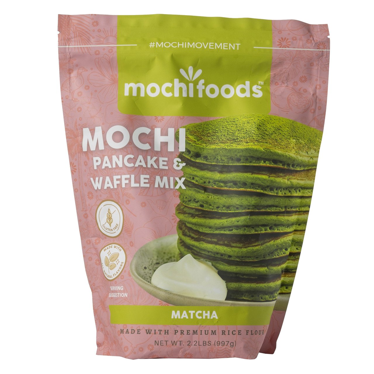 Mochi Foods Matcha Pancake & Waffle Mix 2.2 lbs - Image 1