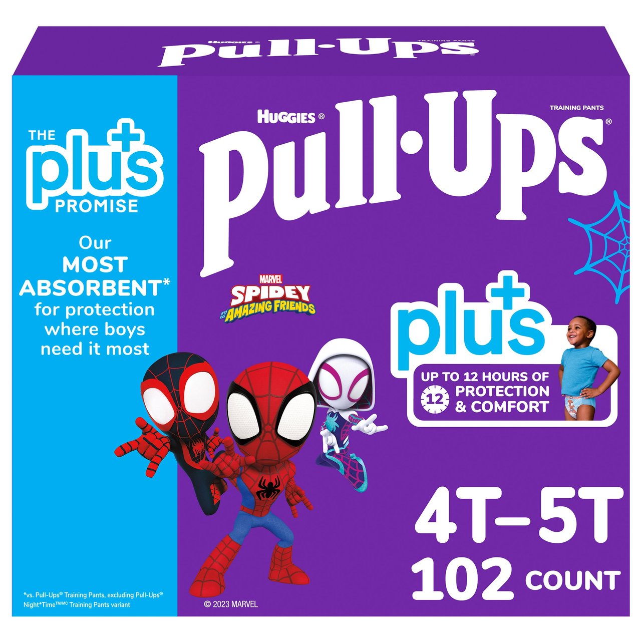 Huggies Pull-Ups Plus Boys Training Pants, 4T-5T, 102 CT - Image 1