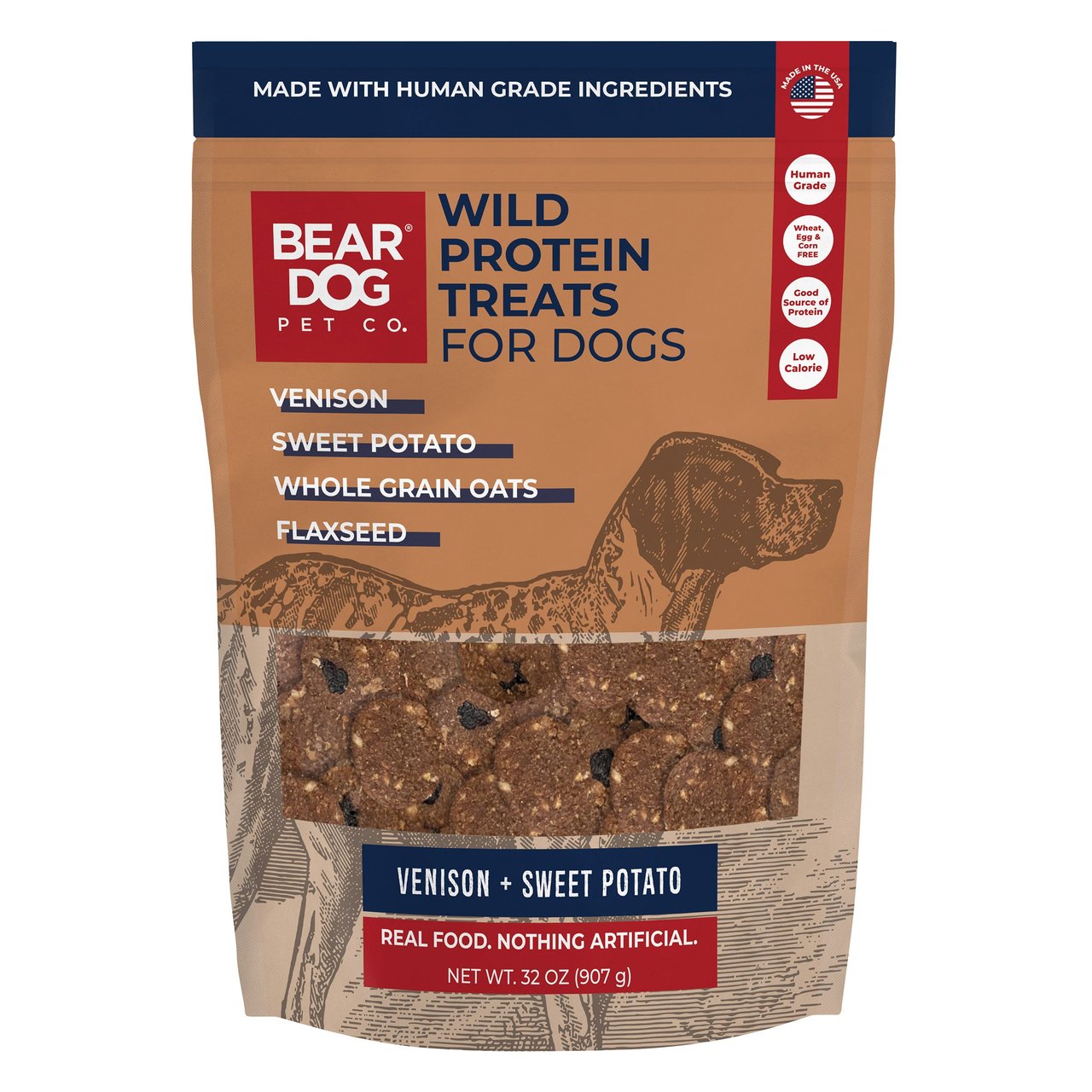 Bear Dog Pet Co. Venison & Sweet Potato Trail Mix Treats for Dogs, 32 oz