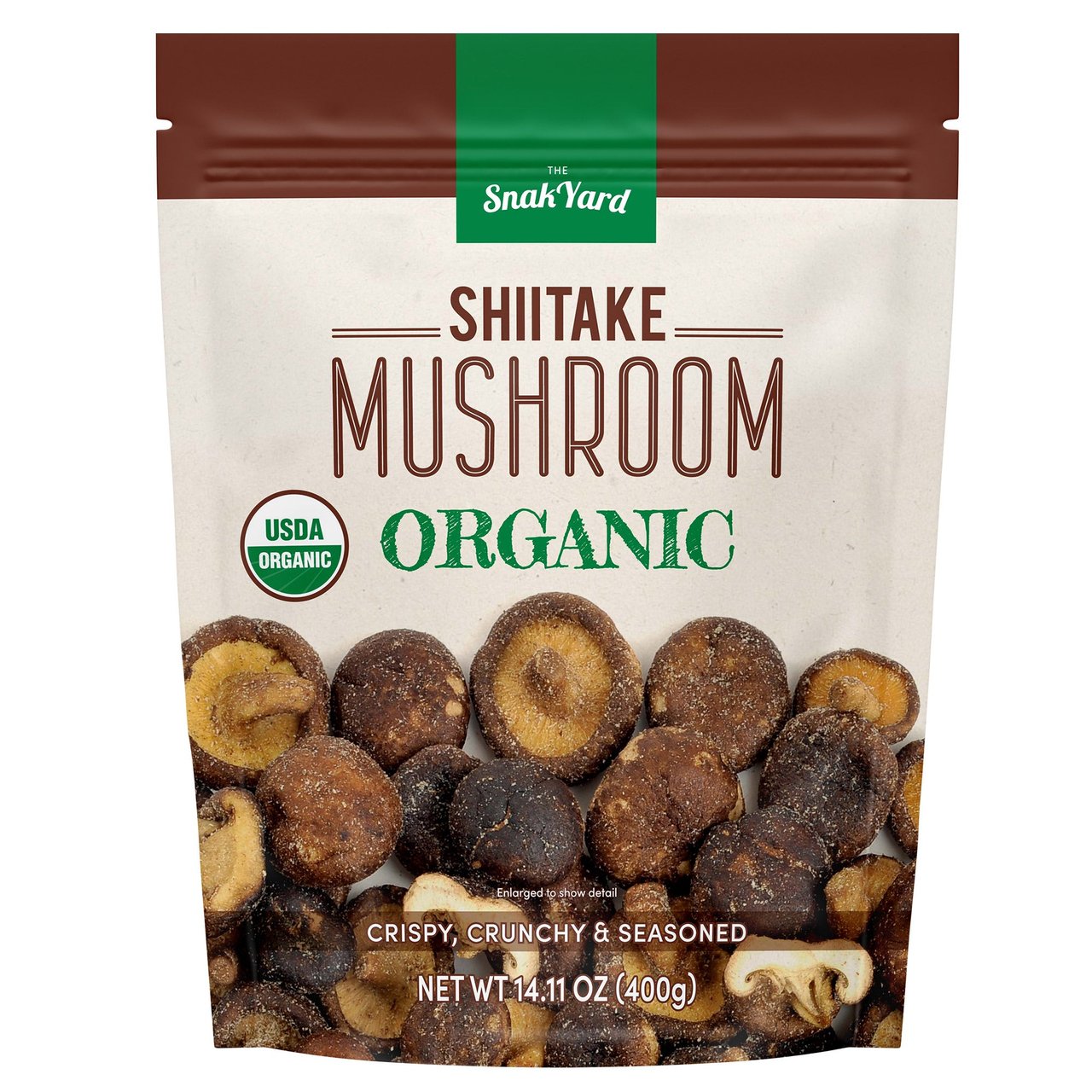 Snak Yard Organic Shiitake Mushrooms 14.11 Ounce Bag - Image 1