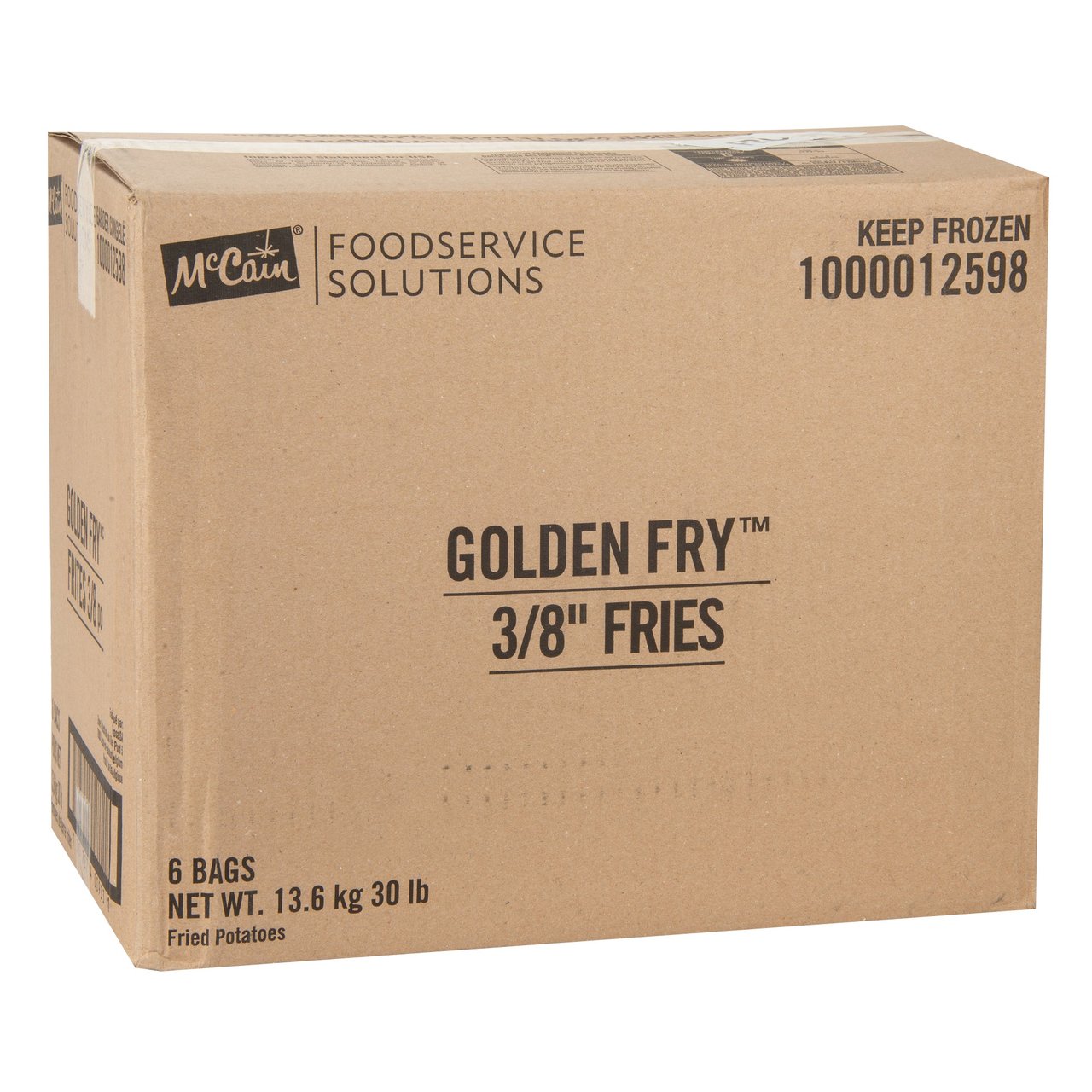 3/8" Straight Cut French Fries, 5 lbs, 6 CT - Image 1