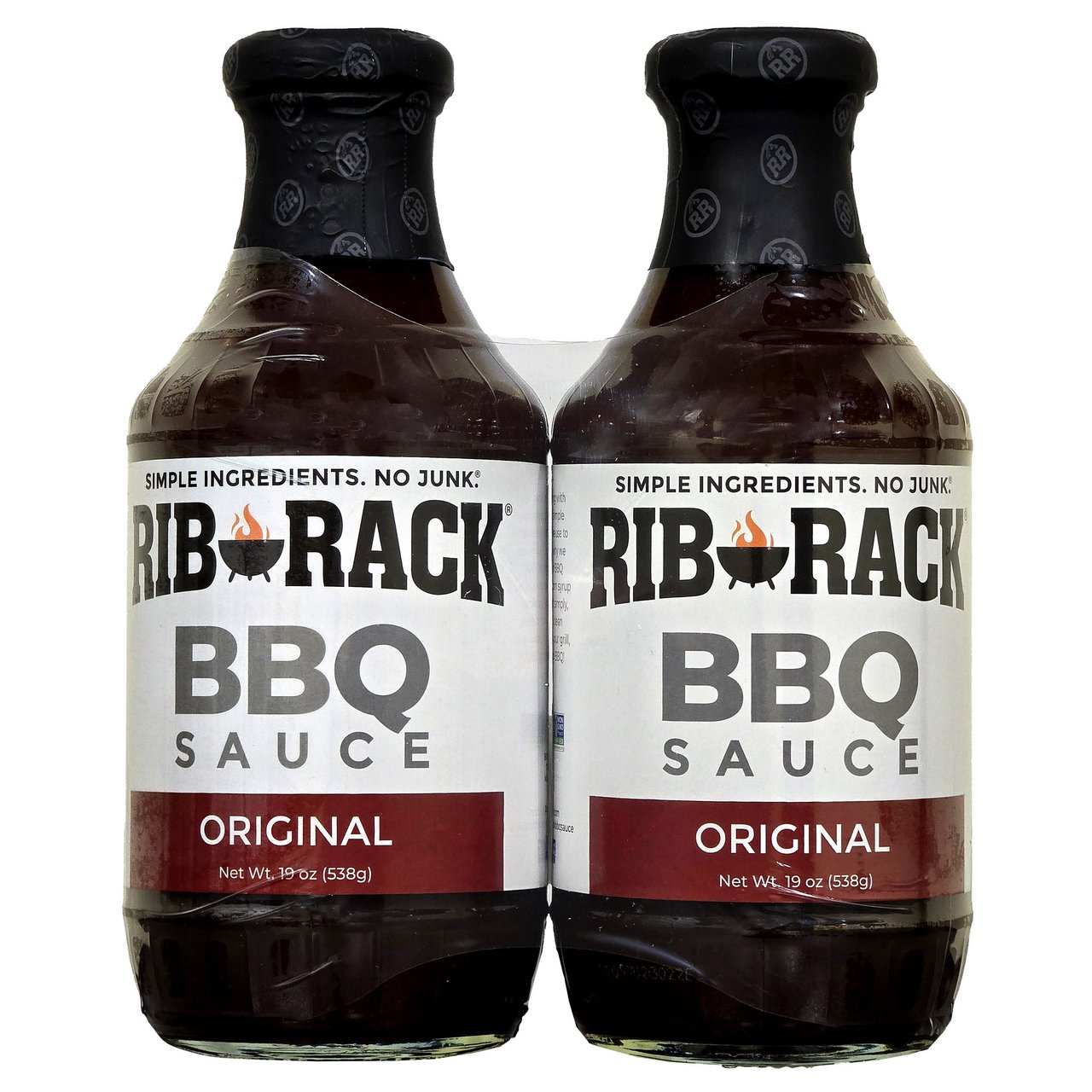 Rib Rack Original BBQ Sauce, 2 x 19-Ounce Bottles