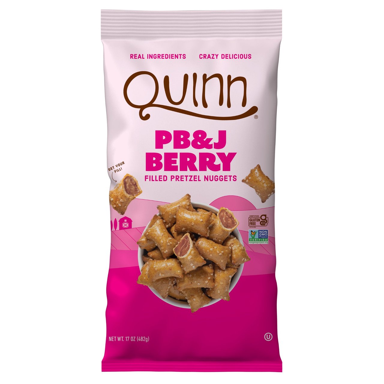 Quinn PB&J Berry Filled Pretzel Nuggets, 17 oz - Image 1