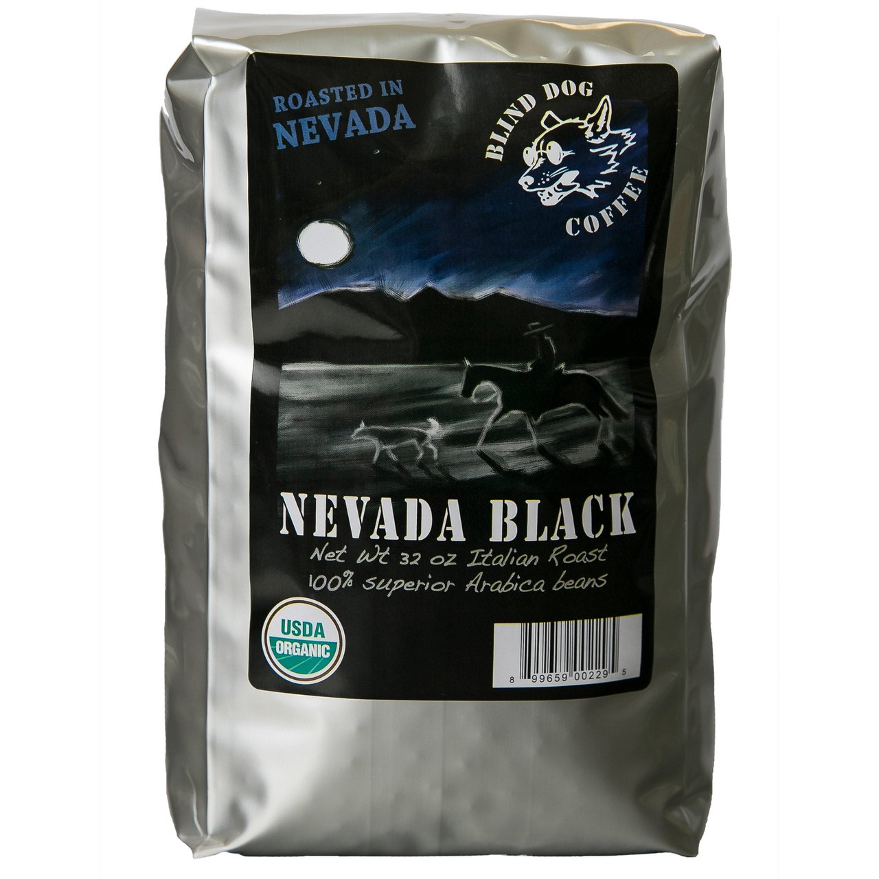 Blind Dog Nevada Black Organic Dark Roast Coffee, 2 Pounds - Image 1