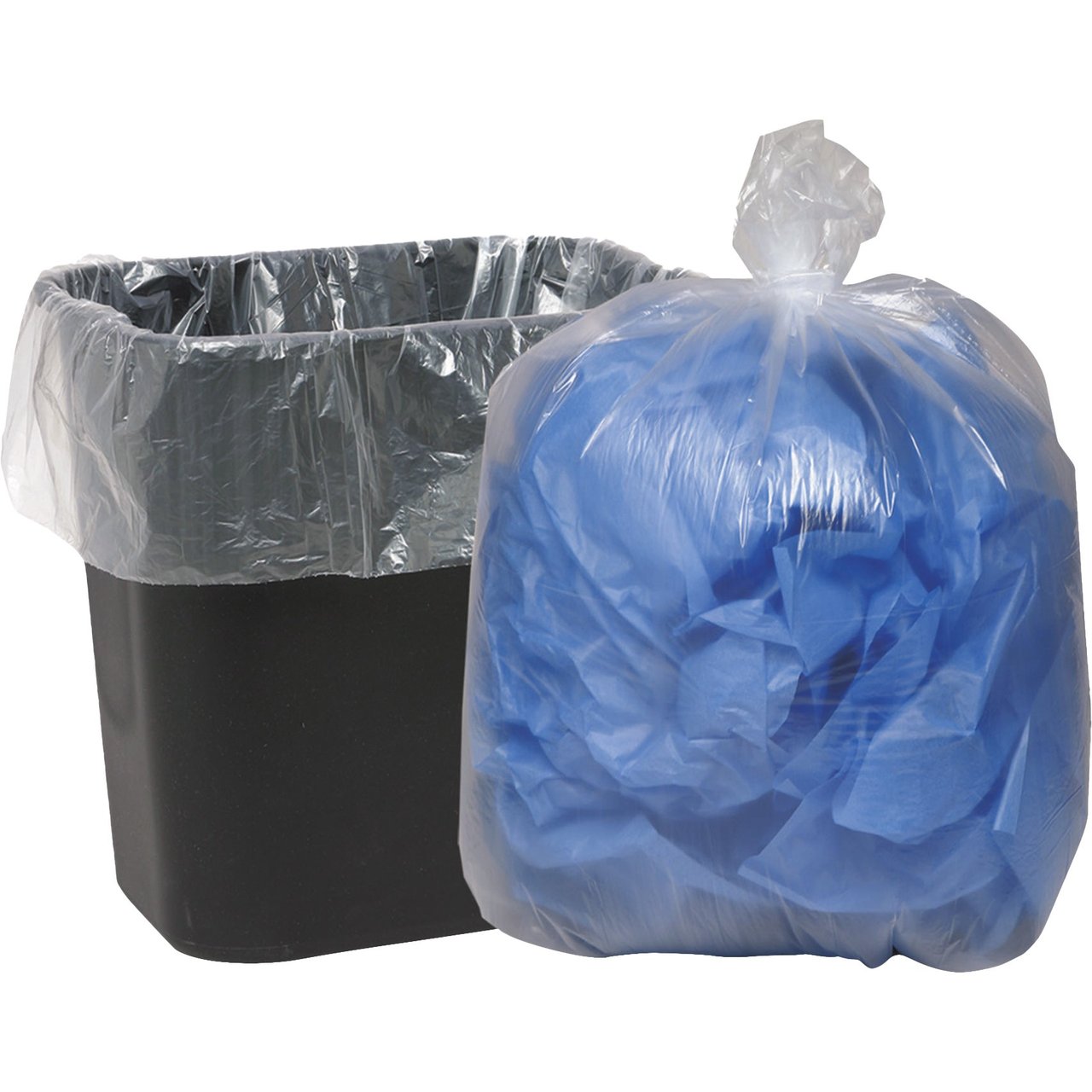 Webster Classic Clear 16-Gallon Trash Bags, 500 Count (WBI243115C)