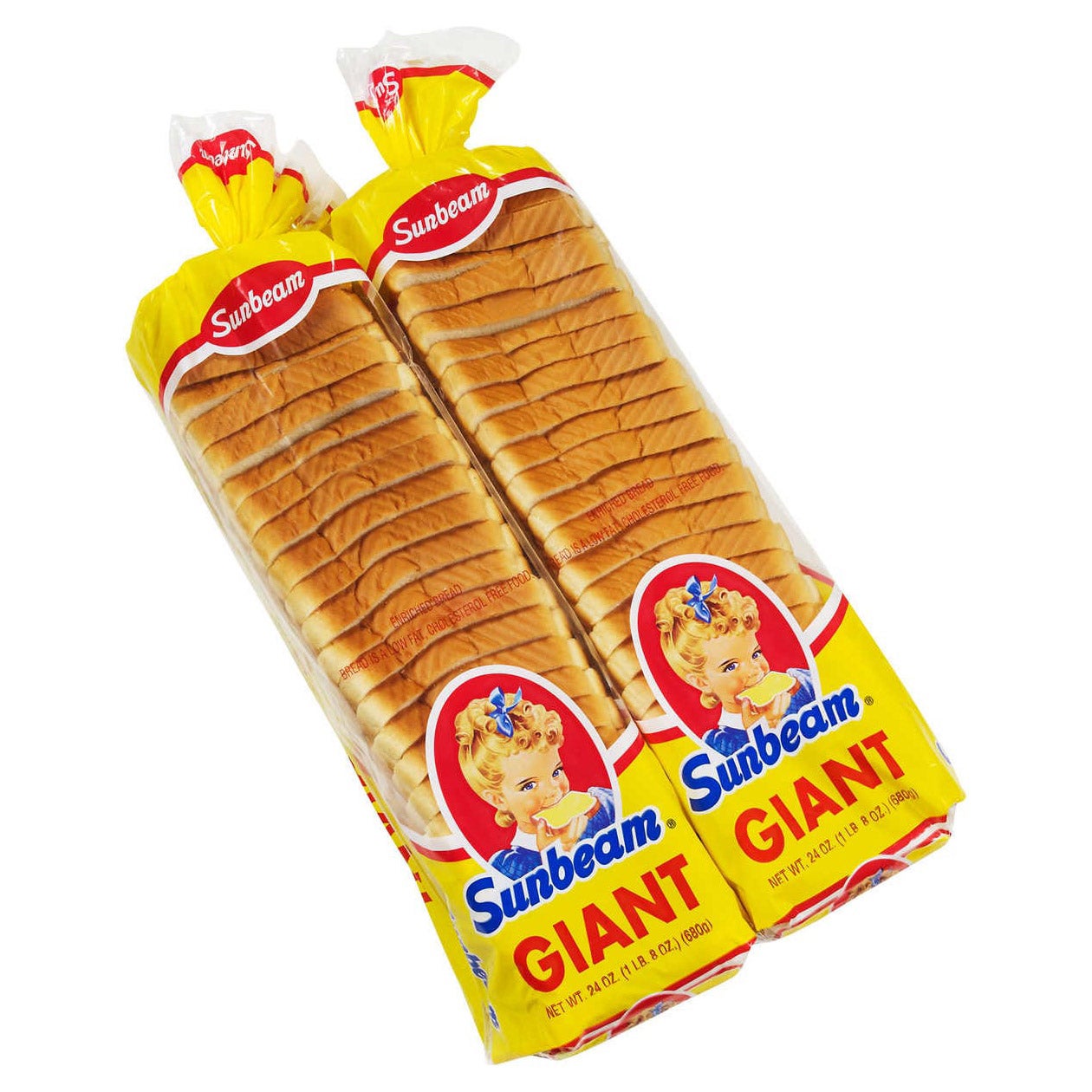 Sunbeam Giant White Sandwich Bread, 2/24 oz