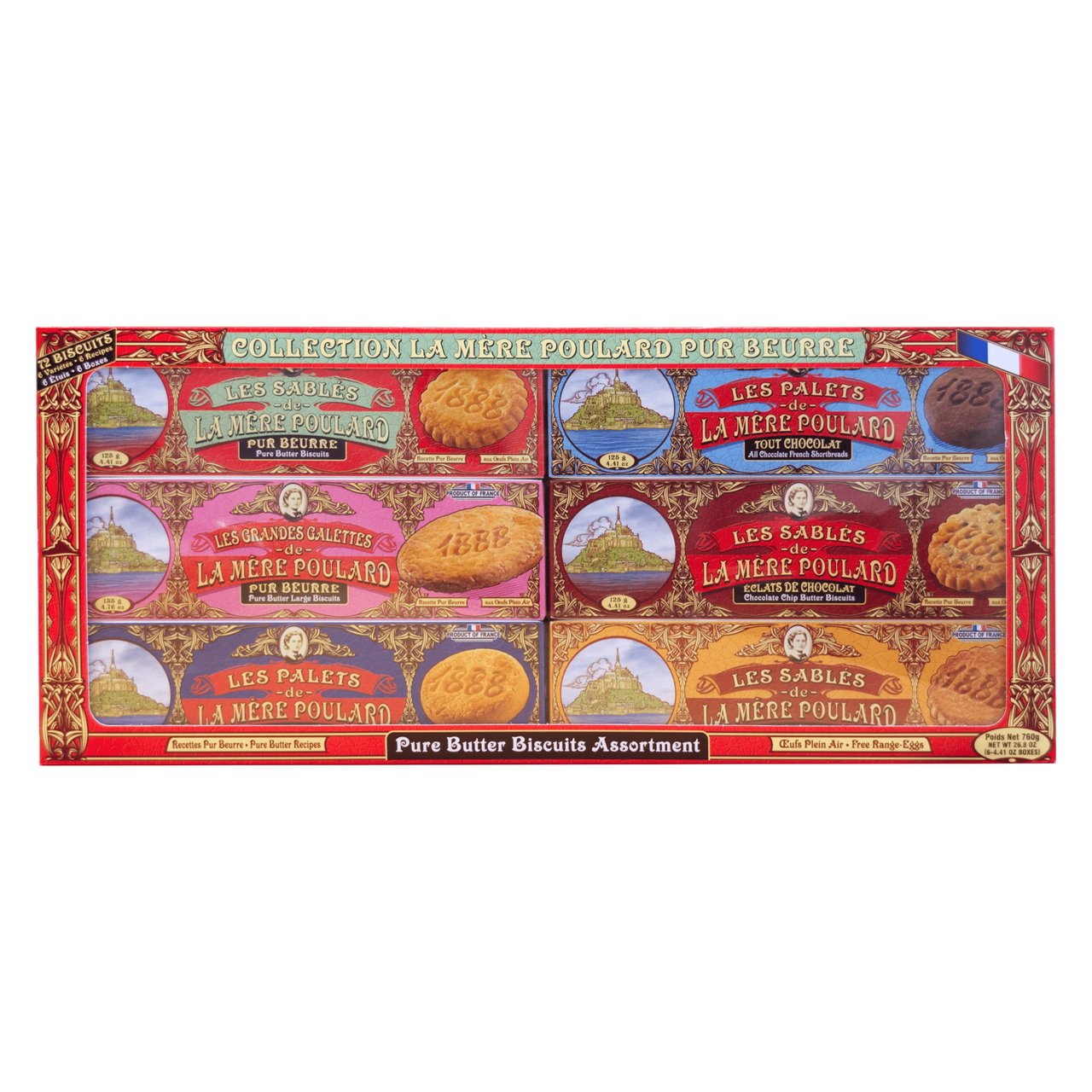 La Mère Poulard Butter Biscuit Assortment 6 / 4.41 oz - Image 1