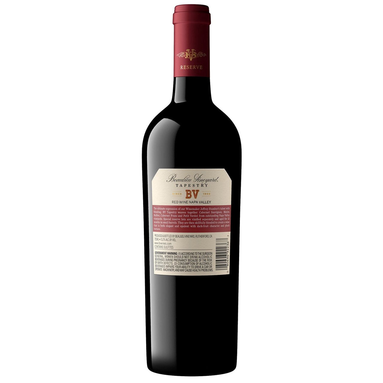 Beaulieu Vineyard (BV) Tapestry Reserve Red Wine Napa Valley 750 ML - Image 1