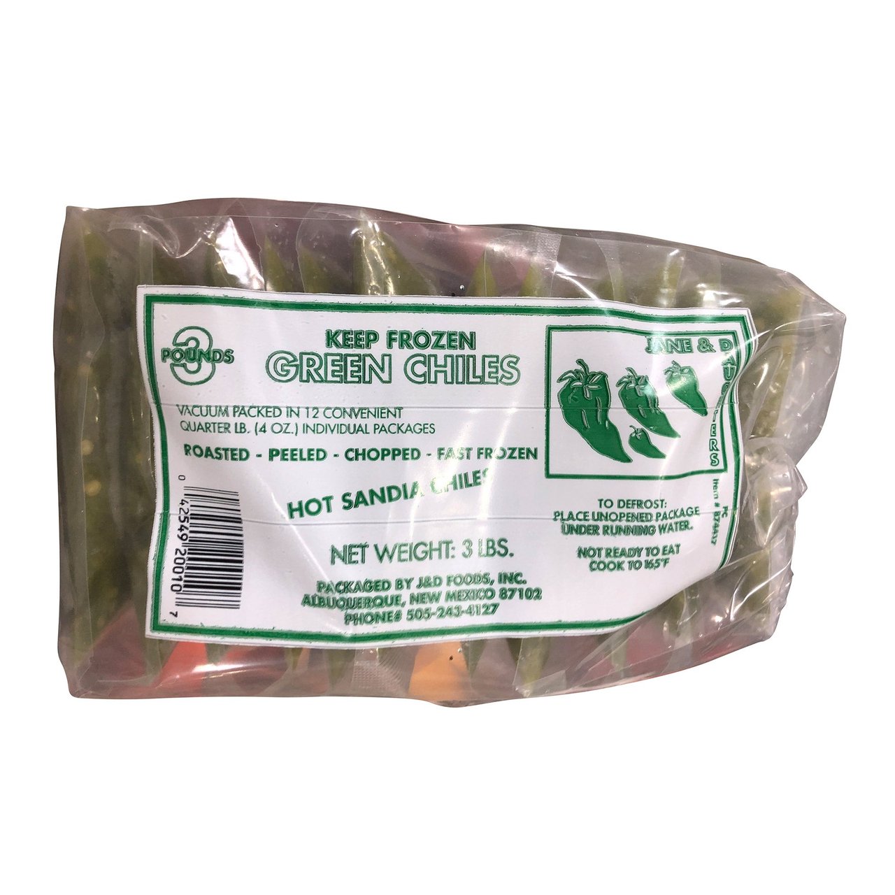 Hot Sandia Chopped Green Chile, 12 / 4 oz.