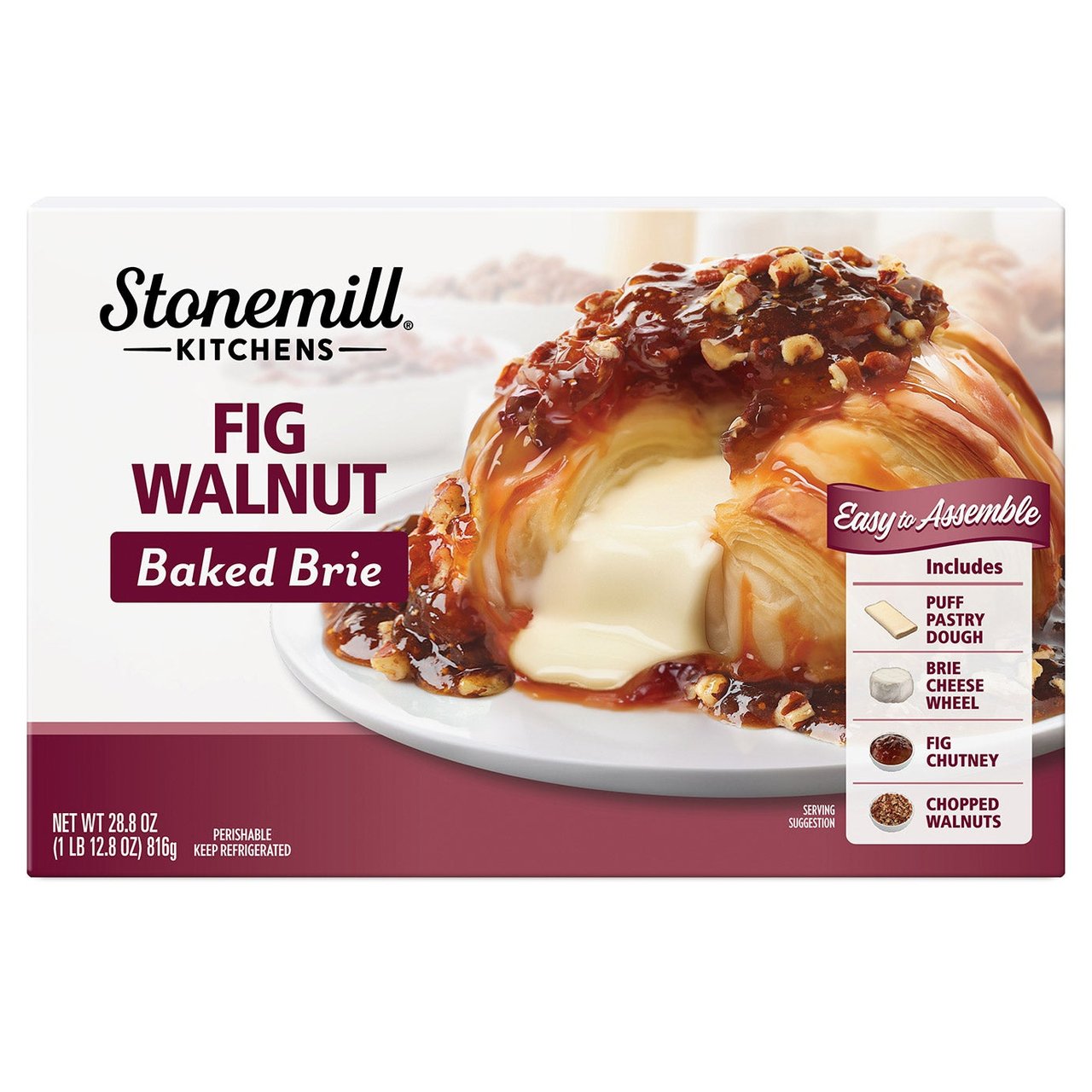 Stonemill Kitchens Fig Walnut Brie Kit 28.8 oz (1.8 lbs) - Image 1