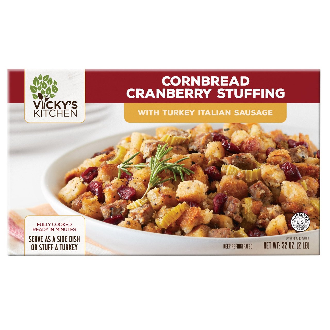Vicky's Kitchen Cornbread Turkey Stuffing 32 oz - Image 1